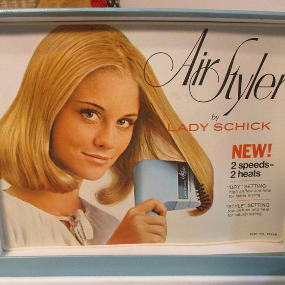 Vintage 1970's Lady Schick Electric Hair Dryer Comb Blower Cybil Shepherd - Picture 2 of 5